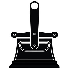 Isolated Black vector Tailer Element buttonhole cutter  With White Background