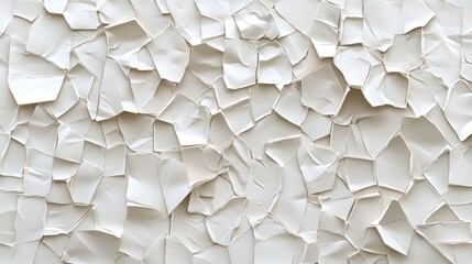 Cracked white paint surface texture on a wall.