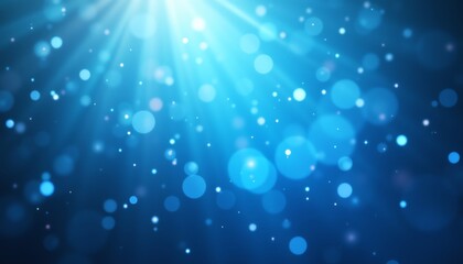 Fototapeta premium Beautiful blue bokeh background with light effects.