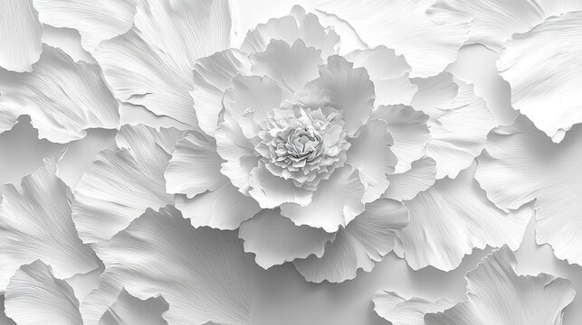 Abstract white floral pattern