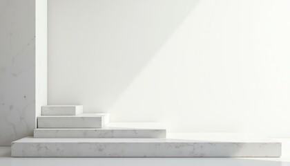 Minimalist stair design in bright space.