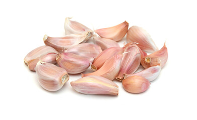 Garlic. Group isolated on white background.