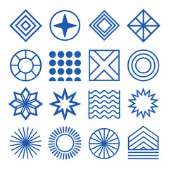 generate a collection of abstract geometric sha