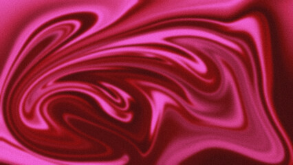 Abstract background with a soft, wavy flowing pattern of dark red color with grainy grain noise on the surface
