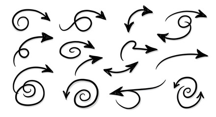 Dynamic arrows A whirlwind of handdrawn directions