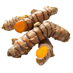 Fresh Turmeric Roots Vibrant Orange Spice Healthy Ingredient,