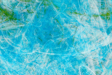 Light blue grunge scratches abstract background texture, like cracks in ice. Fractal render.