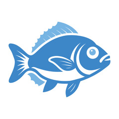 Porgy fish vector icon illustration