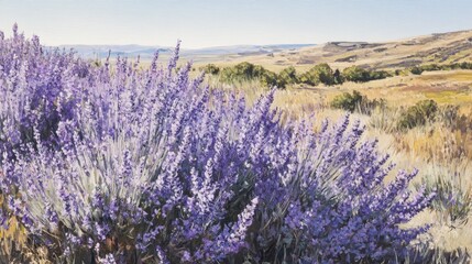 Obraz premium Lavender Fields Under the Summer Sun