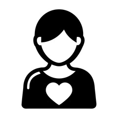 Obraz premium girl with heart icon design