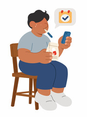 Medication Reminder and Schedule Illustration