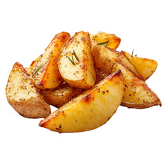 Roasted Potato Wedges Seasoned with Rosemary