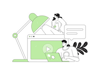 Education and learning people flat vector concept hand drawn illustration
