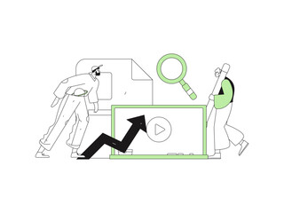 Education and learning people flat vector concept hand drawn illustration
