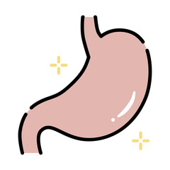 健康的な胃のイラスト