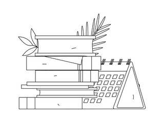 Education and learning people flat vector concept hand drawn illustration
