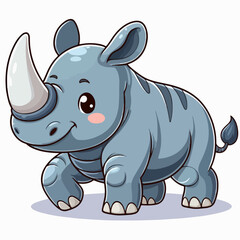 Obraz premium rhinoceros vector illustration