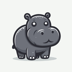 Obraz premium hippopotamus vector illustration