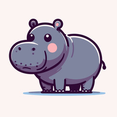 Obraz premium hippopotamus vector illustration