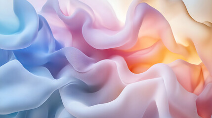 Obraz premium Abstract Pastel Shapes A Visual Representation of Mental Healing and Tranquility