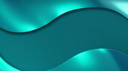 Smooth Emerald Green Folded Wave Digital Background