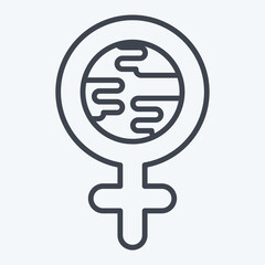 Icon Female. related to World Peace symbol. line style. design editable