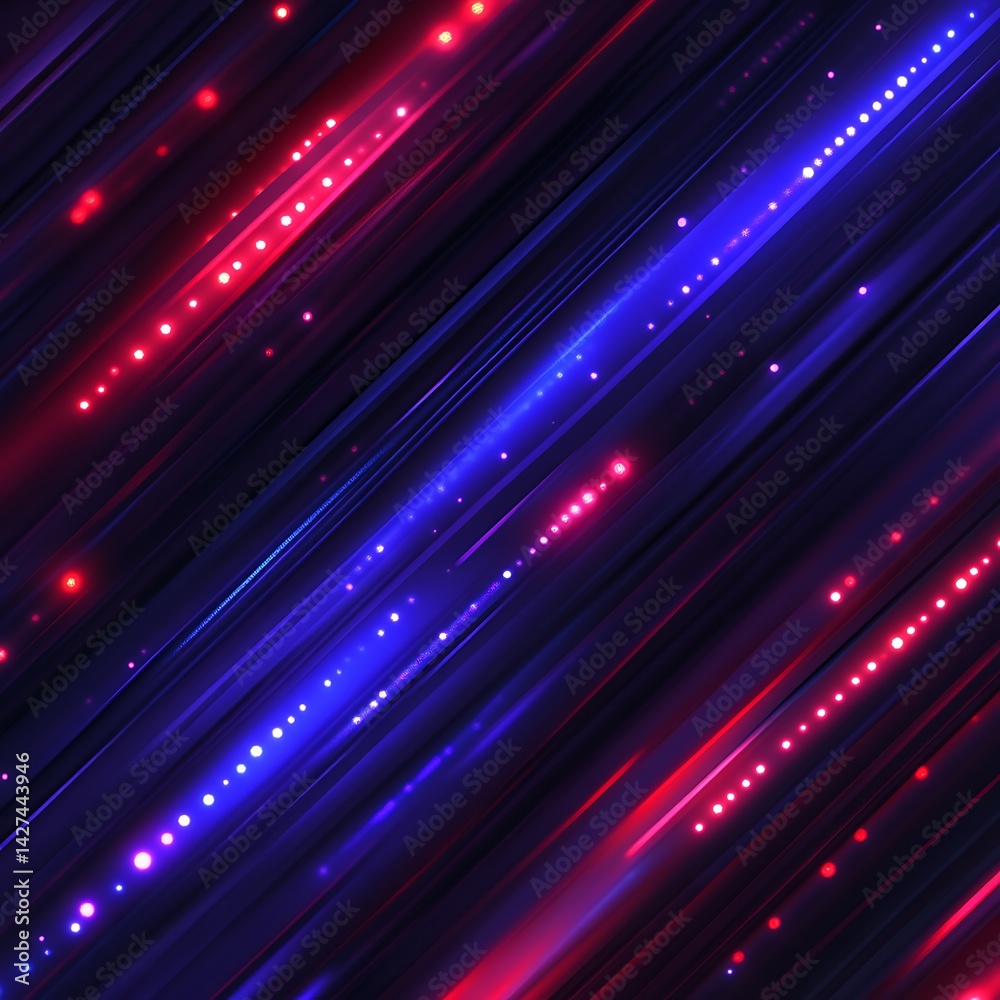 Poster dynamic diagonal lines with glowing points