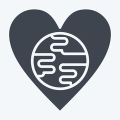 Icon World Love. related to World Peace symbol. glyph style. design editable