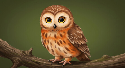 Obraz premium Owl Digital Painting
