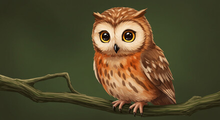 Obraz premium Owl Digital Painting
