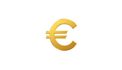 Fototapeta premium Euro currency symbol, white isolate background