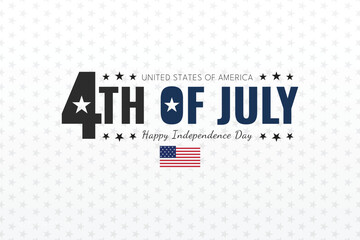 USA Independence Day with Flag Icon