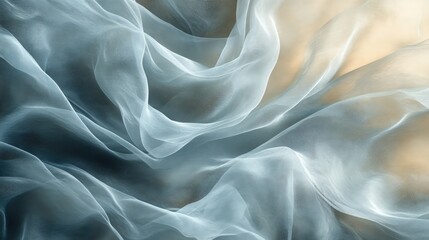 Obraz premium Abstract soft pastel gradient background with gentle curves, evoking calm and happy emotions with copy space