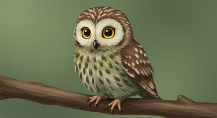 Fototapeta premium Owl Digital Painting