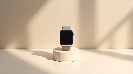 Smartwatch on a charging dock
