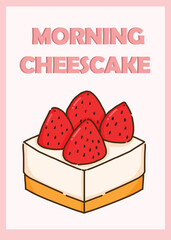 a cheese cake card design