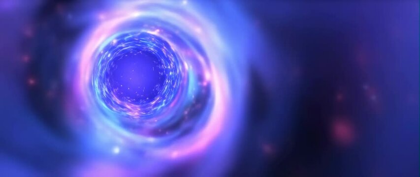 Anamorphic video of insane camera flying through wormhole