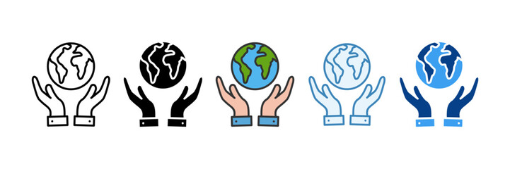 Earth Day  Icon Element For Design