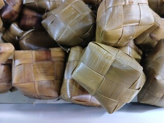 Traditional Rice Dumplings Wrapped in Coconut Leaves
