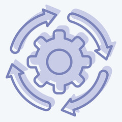 Icon Development Settings. related to Development symbol. two tone style
