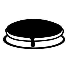 Delicious pancake stack covered in rich syrup ready to eat quickly now