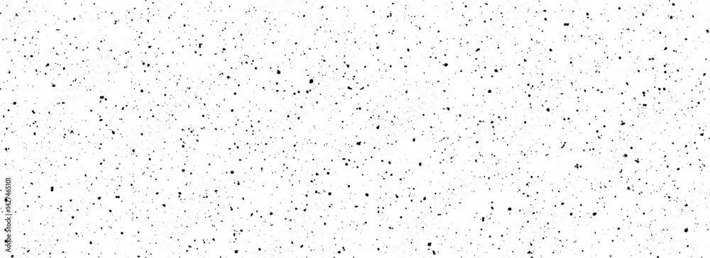 Poster Seamless splattered speckle texture. Grunge splashed dot repeating wallpaper. Distressed grain noisy dirt background. Tiny particles, mottles and sprinkles overlay backdrop. Vector dust texture