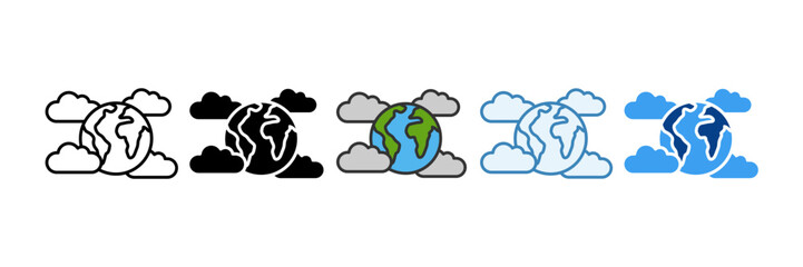 Global Pollution  Icon Element For Design