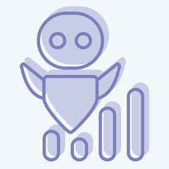Obraz premium Icon AI Development Speed. related to Development symbol. two tone style