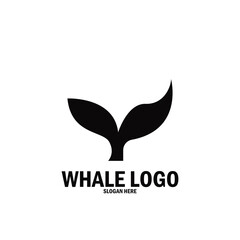 Obraz premium whale simple logo icon vector illustration template design