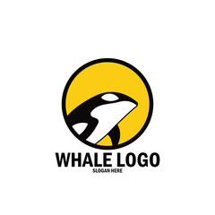 whale simple logo icon vector illustration template design