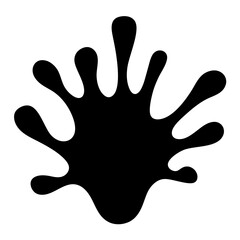 A dramatic silhouette of a dark paint blot spreading, a black ink splash