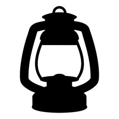 Vintage Kerosene Lantern Silhouette for Lighting, Camping, Emergency, and Industrial Use