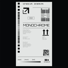 Label pack design. Vector graphic asset for streetwear design. Retro futuristic element in Y2K for apparel, clothing and poster design