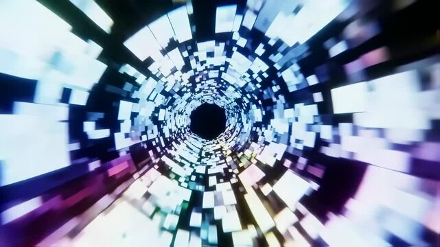 Insane camera flythrough Dynamic crystal shards expanding, abstract background